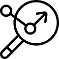 Black icon with a white circular arrow symbol in the center.